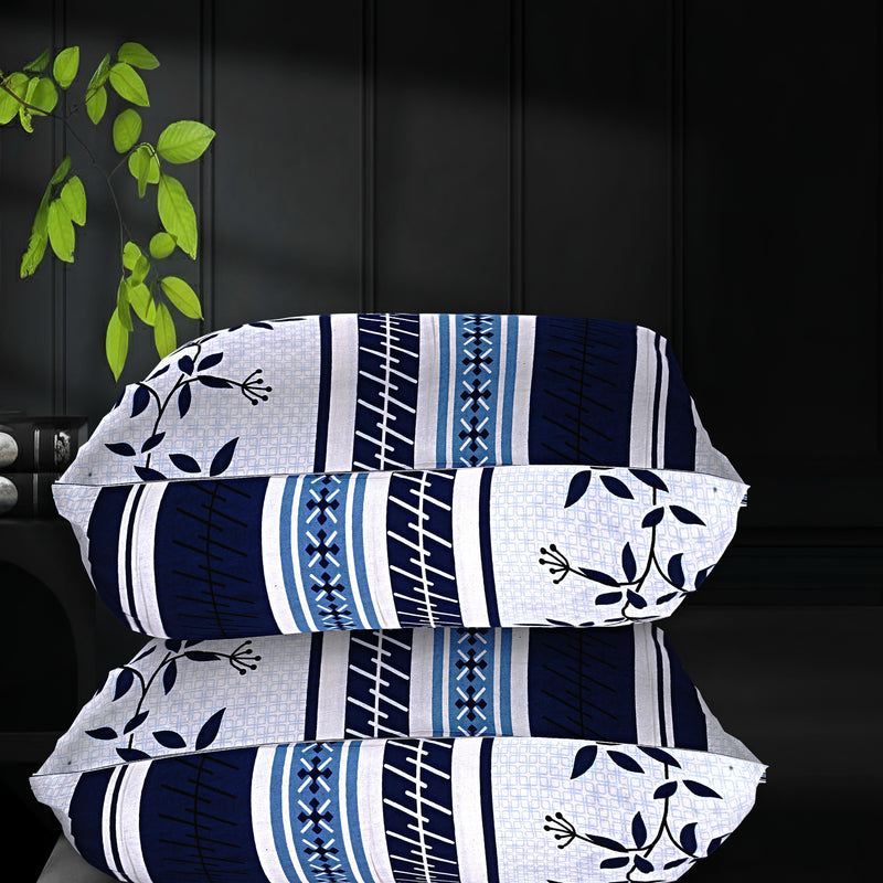 MAGICAL 240 TC King Size Cotton Flat Bedsheet with 2 Pillow Covers (Multicolor)