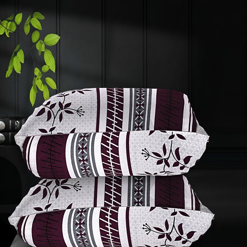 MAGICAL 240 TC King Size Cotton Flat Bedsheet with 2 Pillow Covers (Multicolor)