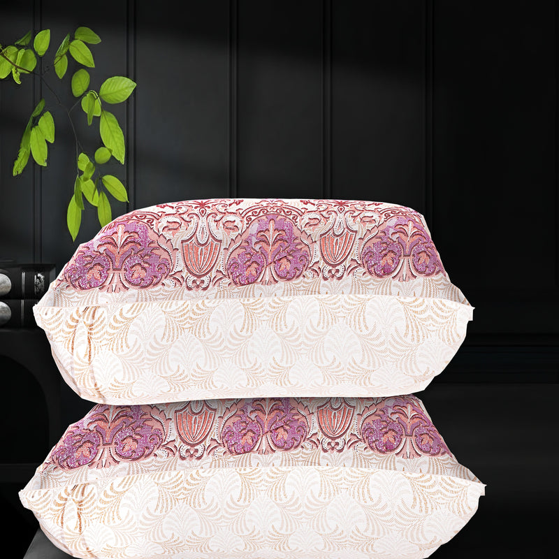 MAGICAL 240 TC King Size Cotton Flat Bedsheet with 2 Pillow Covers (Multicolor)