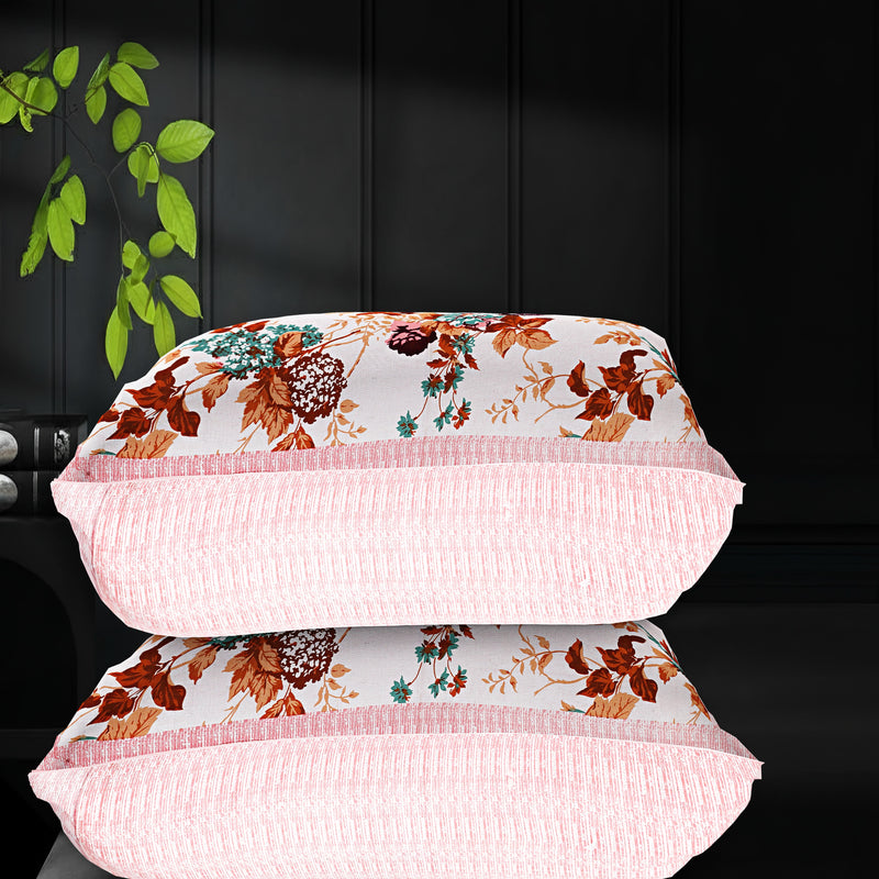 MAGICAL 240 TC King Size Cotton Flat Bedsheet with 2 Pillow Covers (Multicolor)