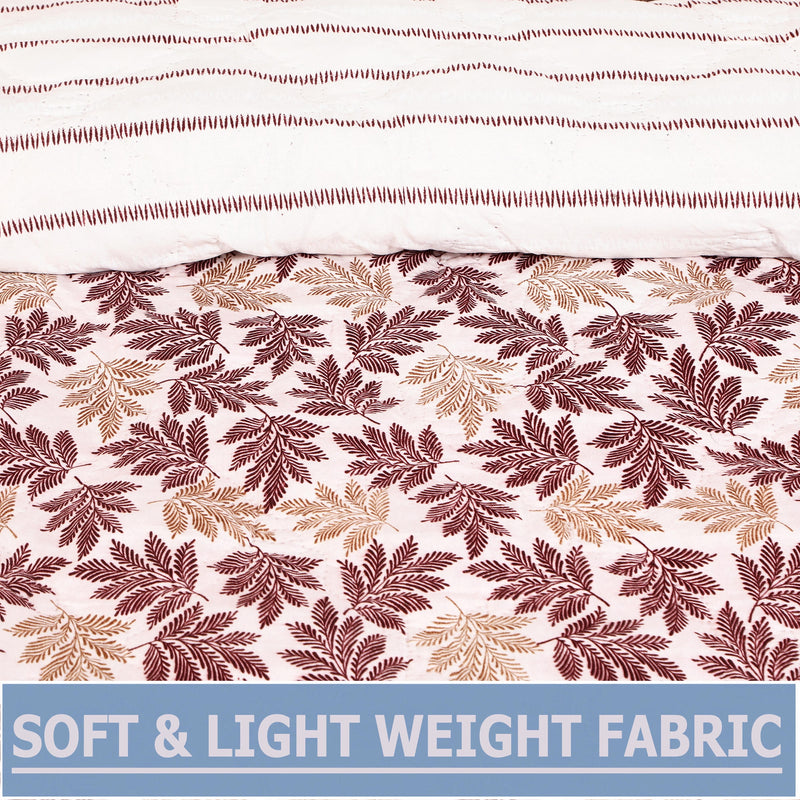Premium Reversible Comforter (Red Leaf)