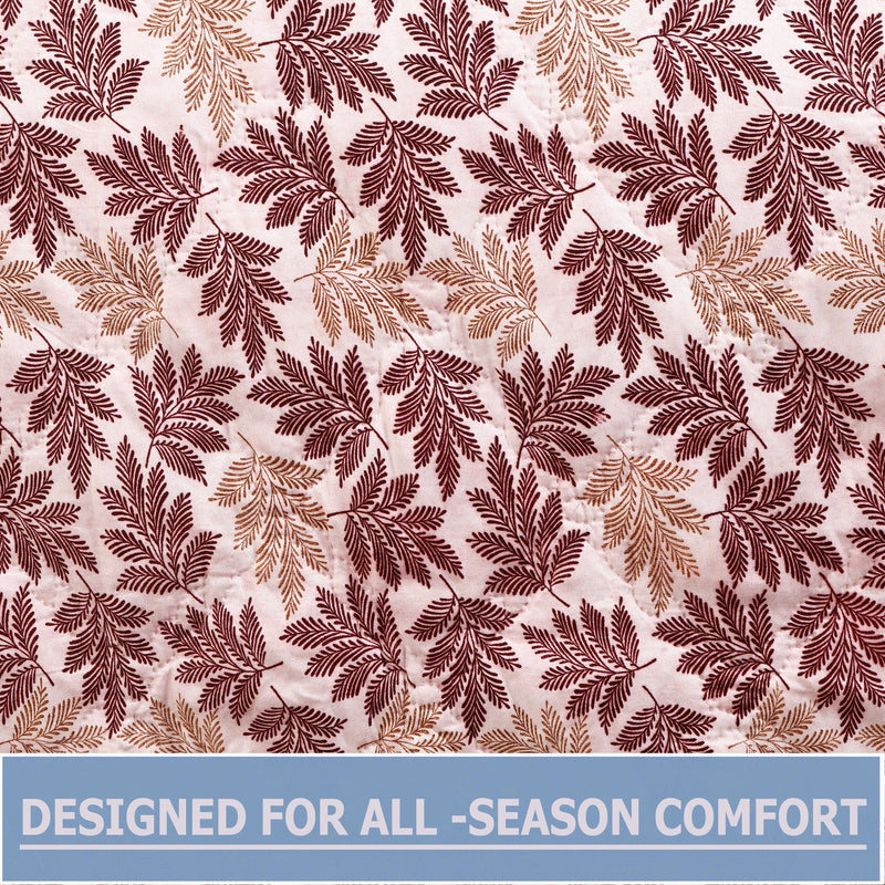 Premium Reversible Comforter (Red Leaf)