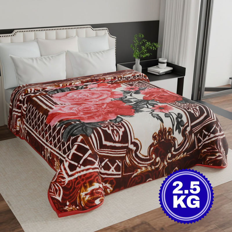 Luxury Modern Printed King Blanket 2.5 kg (Multi-Color)