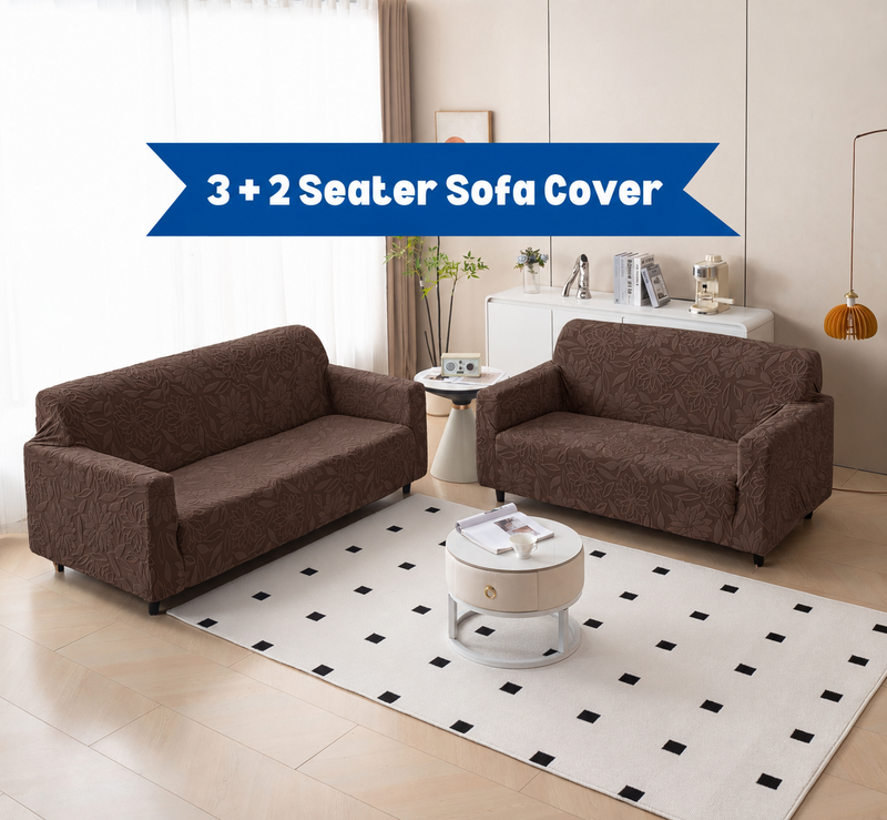 Coffee 3+2 sofa cover set original main photo