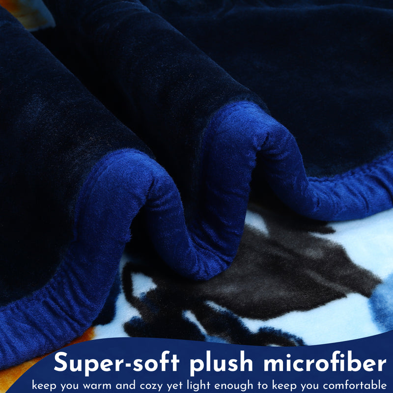Luxury Modern Printed King Blanket 5 kg (Multi-Color)