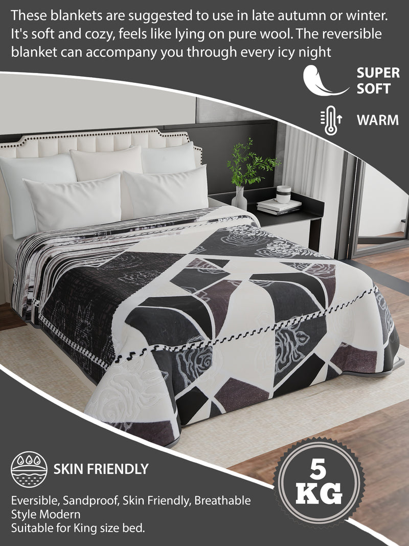 Luxury Modern Printed King Blanket 5 kg (Multi-Color) (Copy)