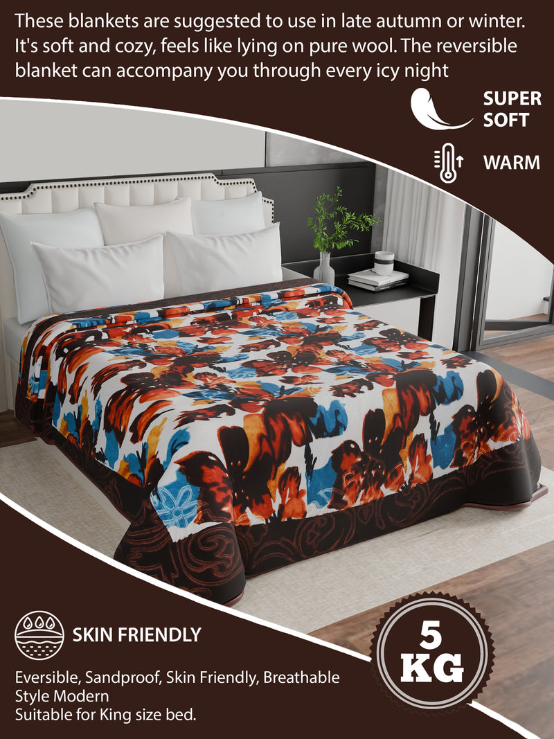 Luxury Modern Printed King Blanket 5 kg (Multi-Color) (Copy)