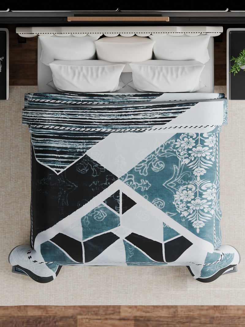 Luxury Modern Printed King Blanket 5 kg (Multi-Color)