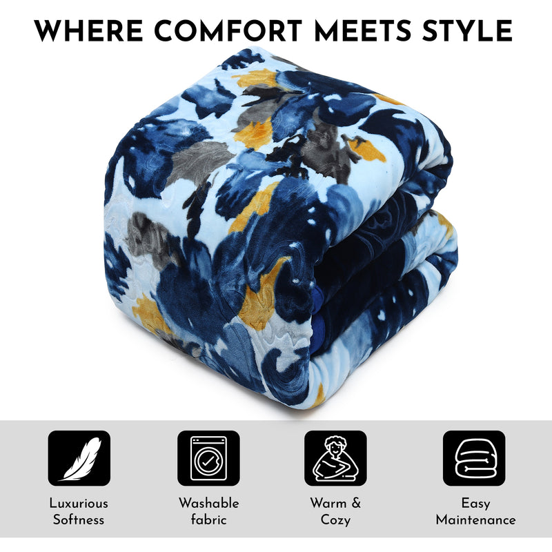 Luxury Modern Printed King Blanket 5 kg (Multi-Color)