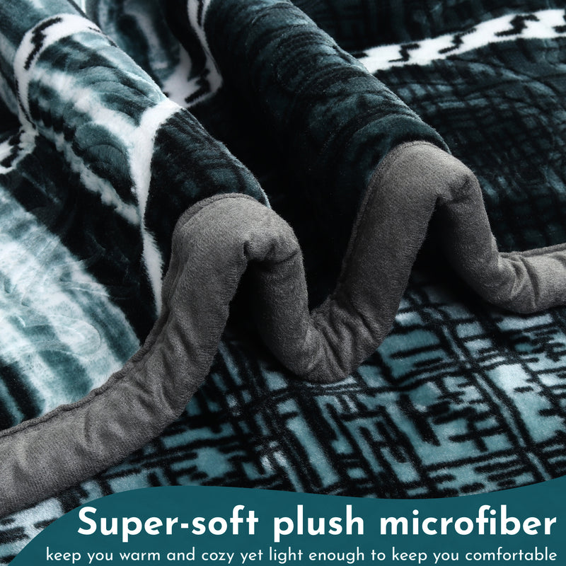 Luxury Modern Printed King Blanket 5 kg (Multi-Color)