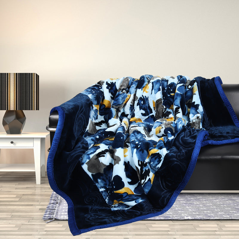 Luxury Modern Printed King Blanket 5 kg (Multi-Color)