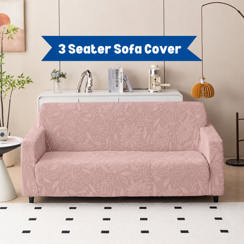 Pink 3 seater sofa cover original product photo