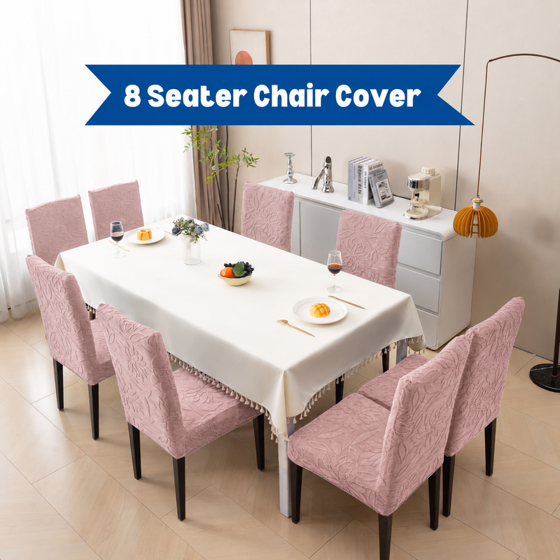 Pink 8 seater chair cover set original main photo