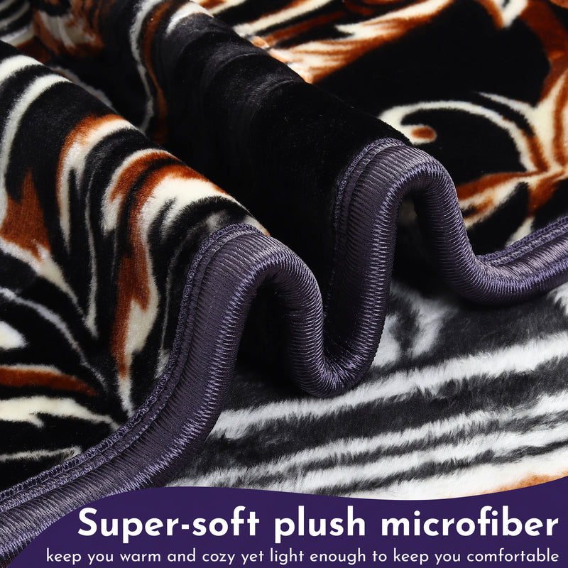 Luxury Modern Printed King Blanket 2.5 kg (Premium Black)