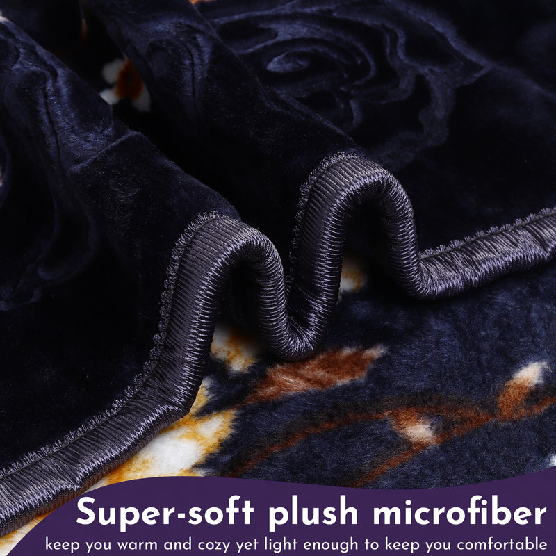 Luxury Modern Printed King Blanket 2.5 kg (Blue)