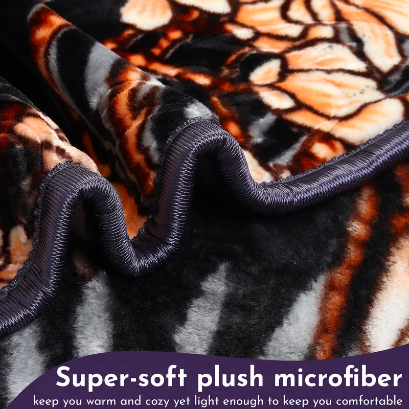 Luxury Modern Printed King Blanket 2.5 kg (Premium Black)