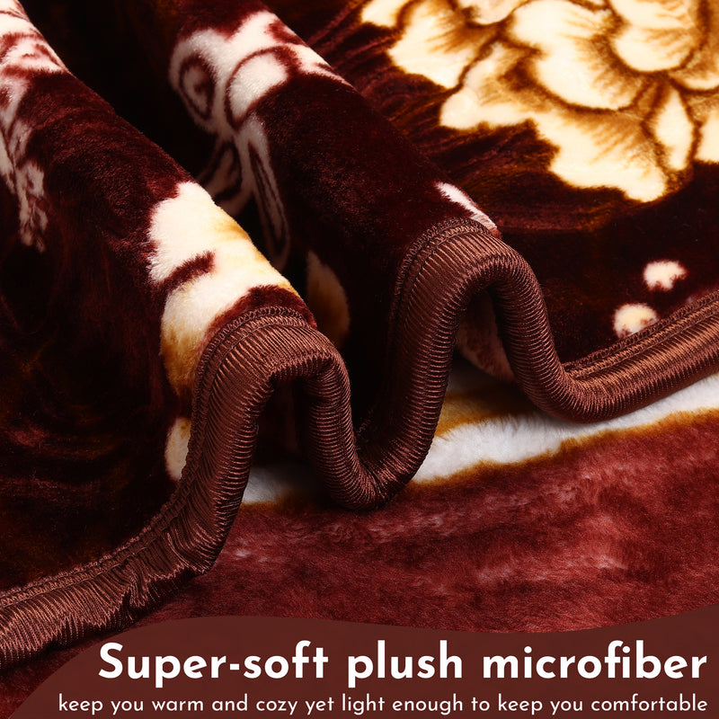 Luxury Modern Printed King Blanket 2.5 kg (Brown)
