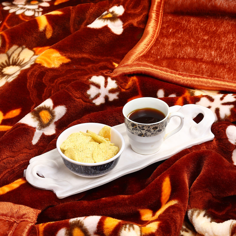 Luxury Modern Printed King Blanket 2.5 kg (Brown)