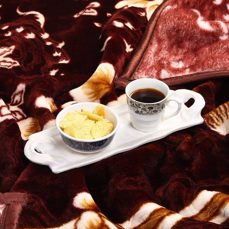 Luxury Modern Printed King Blanket 2.5 kg (Brown)