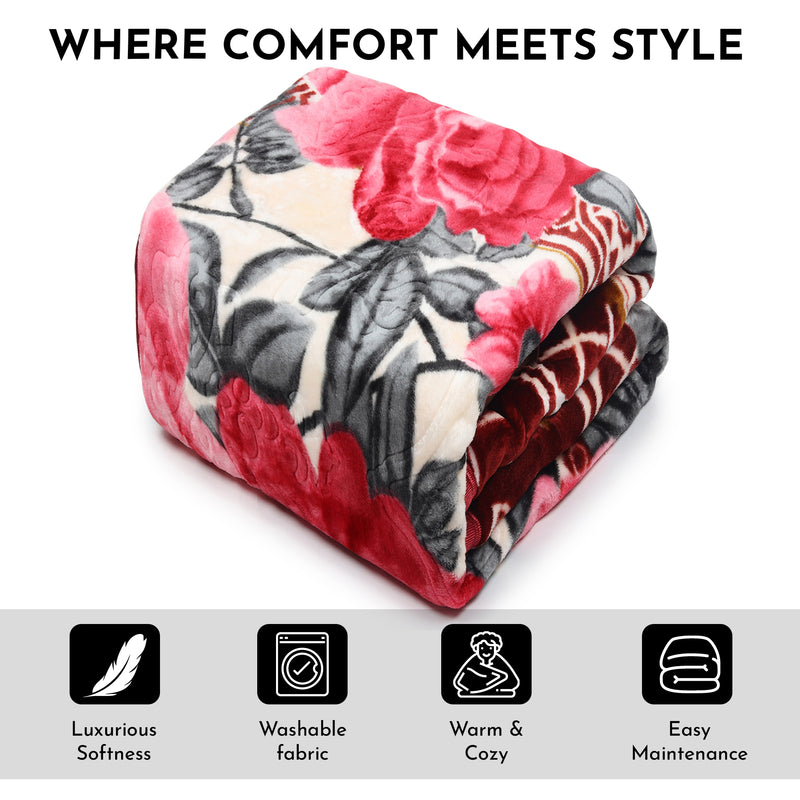 Luxury Modern Printed King Blanket 2.5 kg (Multi-Color)