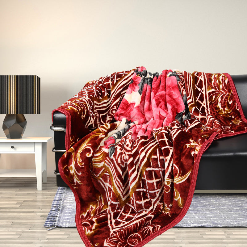 Luxury Modern Printed King Blanket 2.5 kg (Multi-Color)
