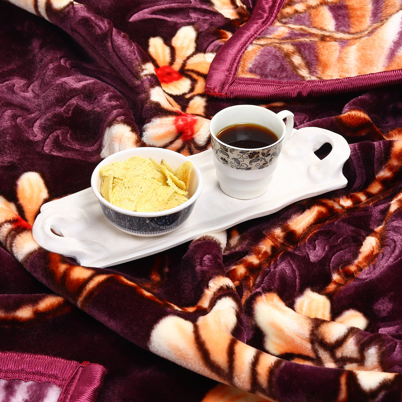 Luxury Modern Printed King Blanket 2.5 kg (Red)