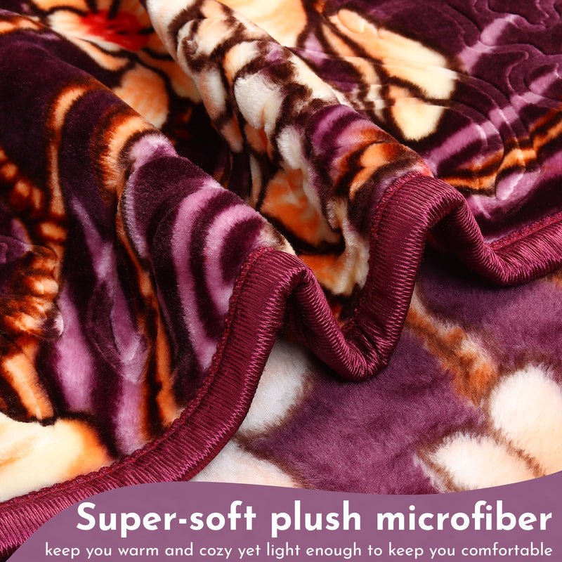 Luxury Modern Printed King Blanket 2.5 kg (Red)