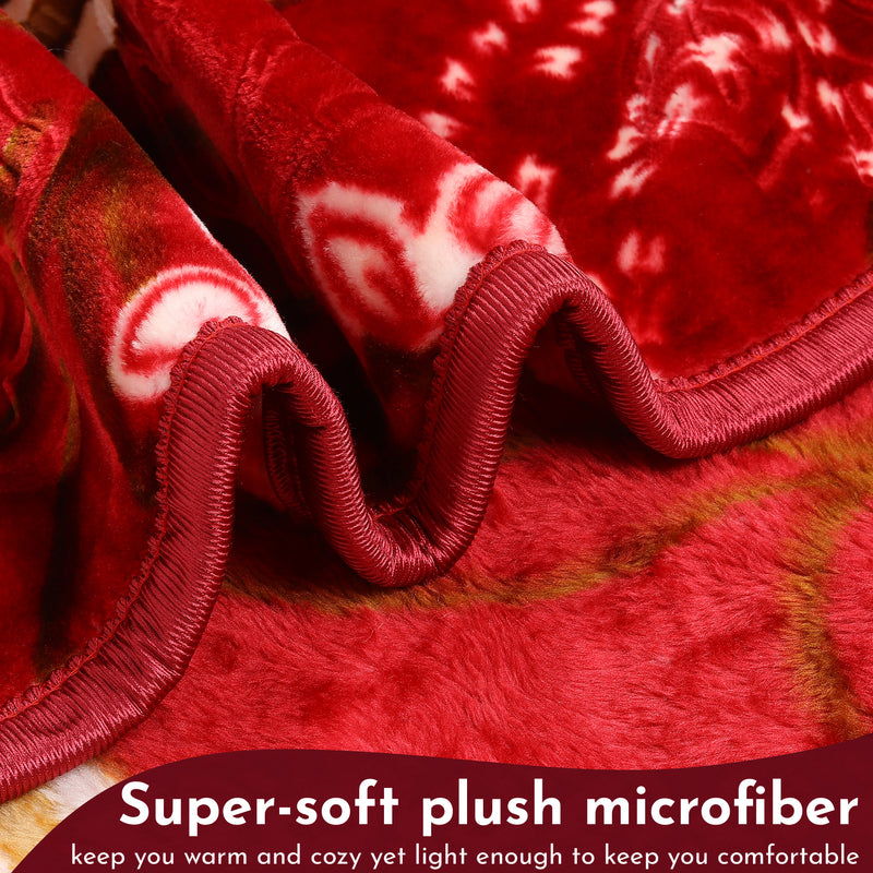 Luxury Modern Printed King Blanket 2.5 kg (Red)