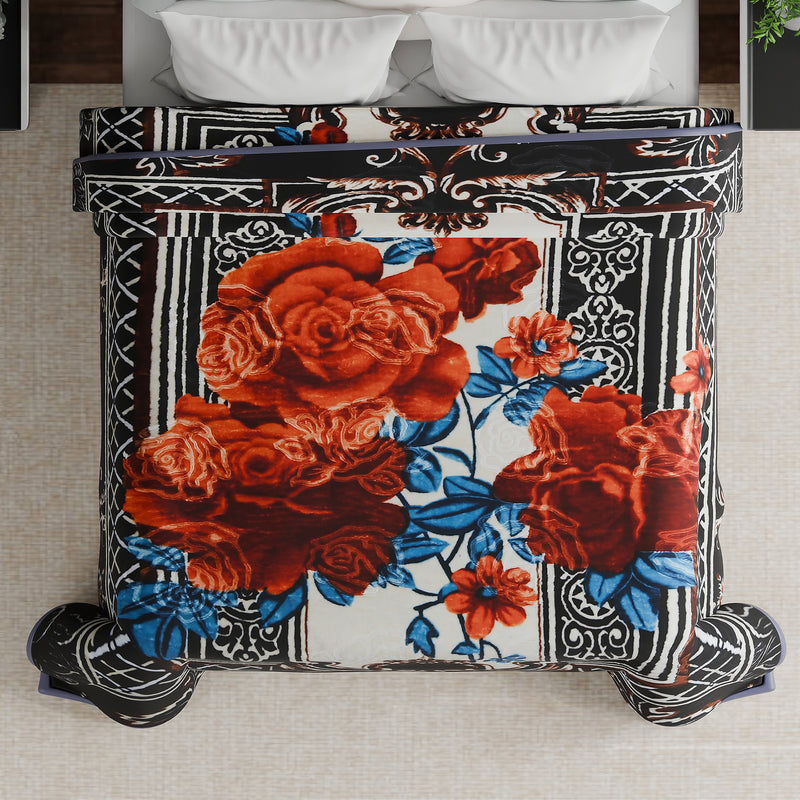 Luxury Modern Printed King Blanket 2.5 kg (Premium Black)