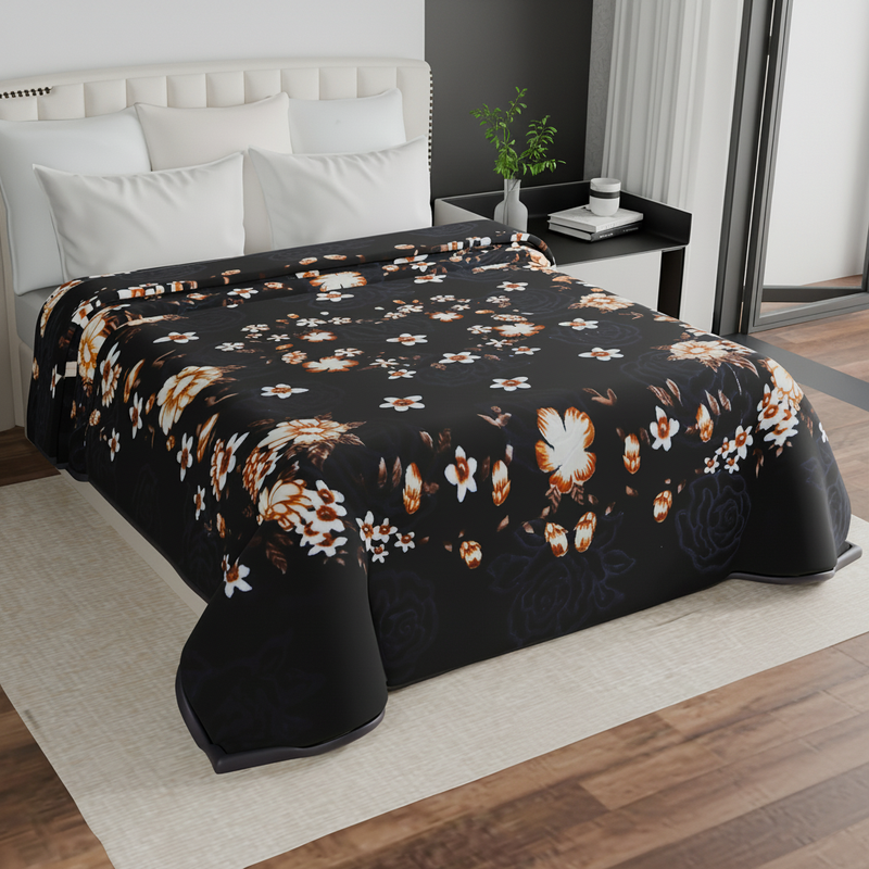 Luxury Modern Printed King Blanket 2.5 kg (Blue)
