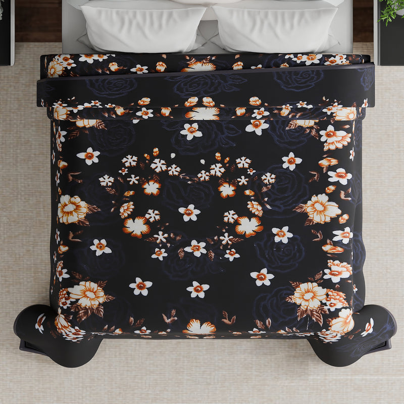 Luxury Modern Printed King Blanket 2.5 kg (Blue)