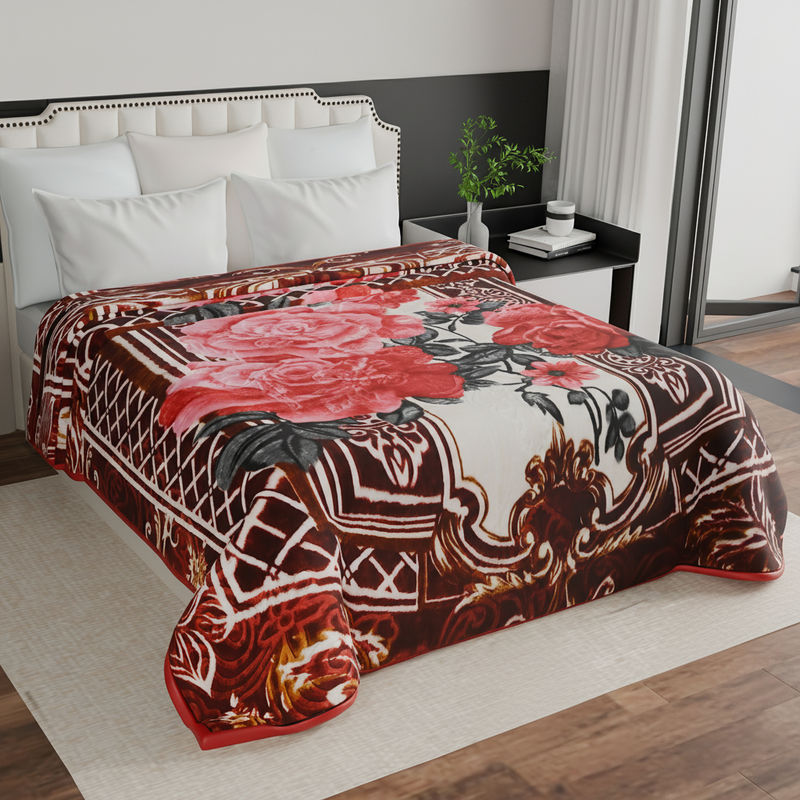 Luxury Modern Printed King Blanket 2.5 kg (Multi-Color)