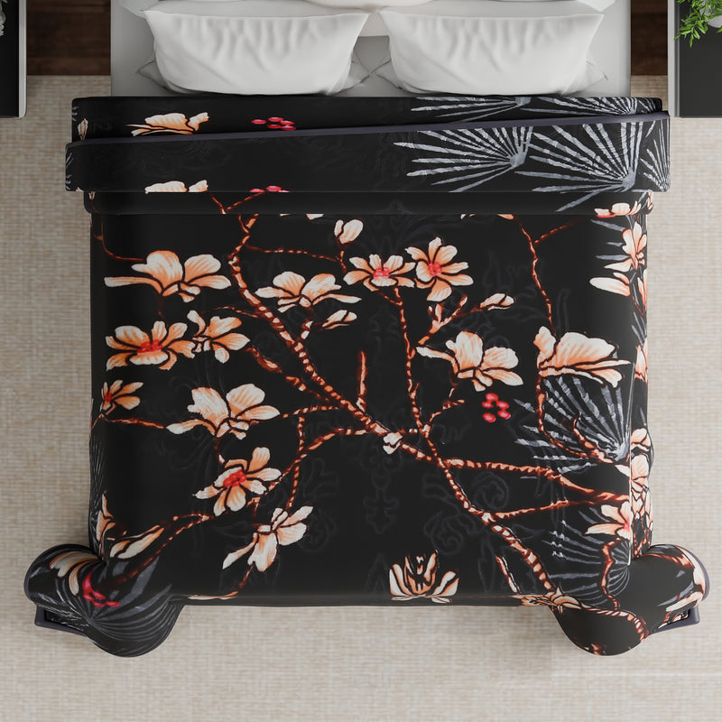 Luxury Modern Printed King Blanket 2.5 kg (Premium Black)