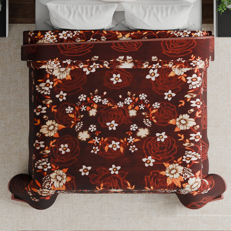 Luxury Modern Printed King Blanket 2.5 kg (Brown)