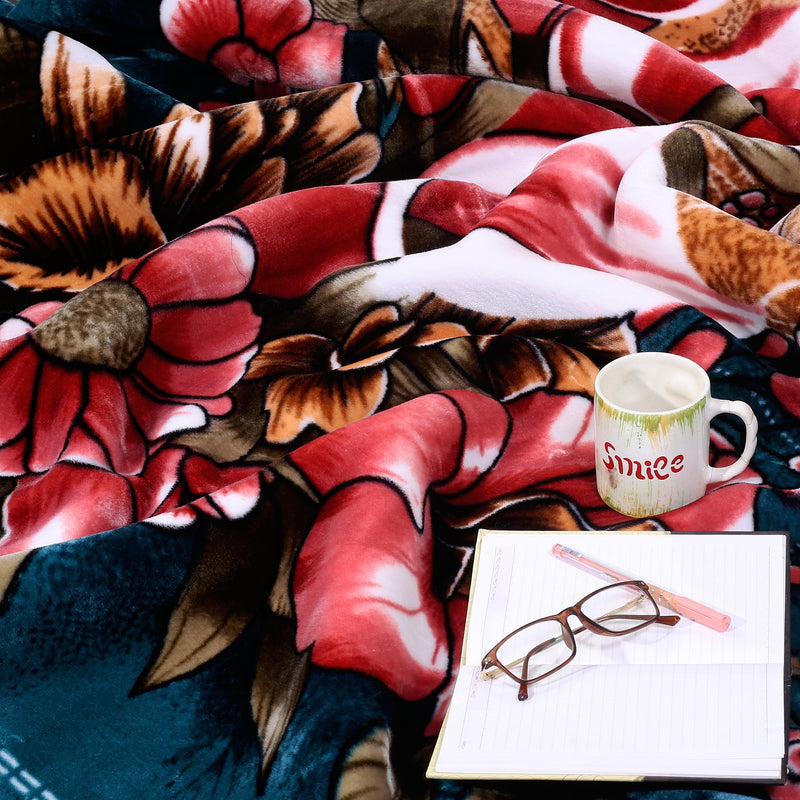Luxury Modern Printed King Blanket 5.6 kg Double Layer (Multi-Color)