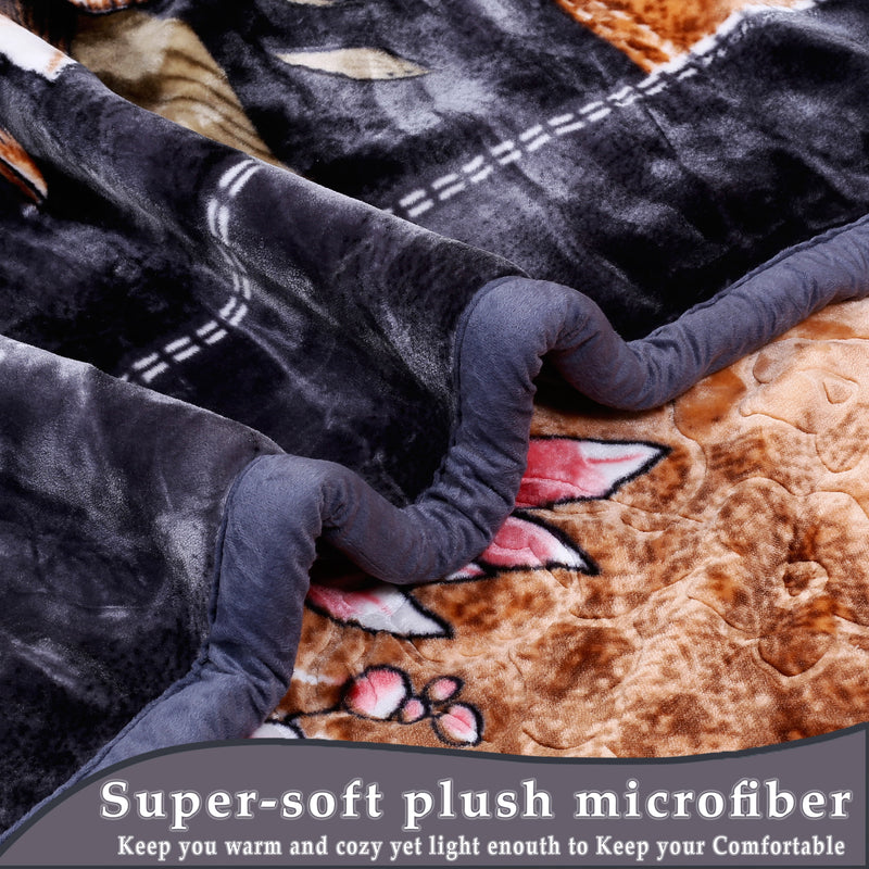 Luxury Modern Printed King Blanket 5.6 kg Double Layer (Multi-Color)