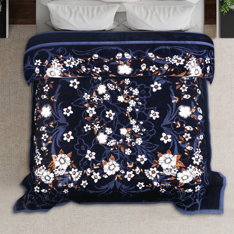 Luxury Modern Printed King Blanket 5.6 kg Double Layer (Multi-Color)
