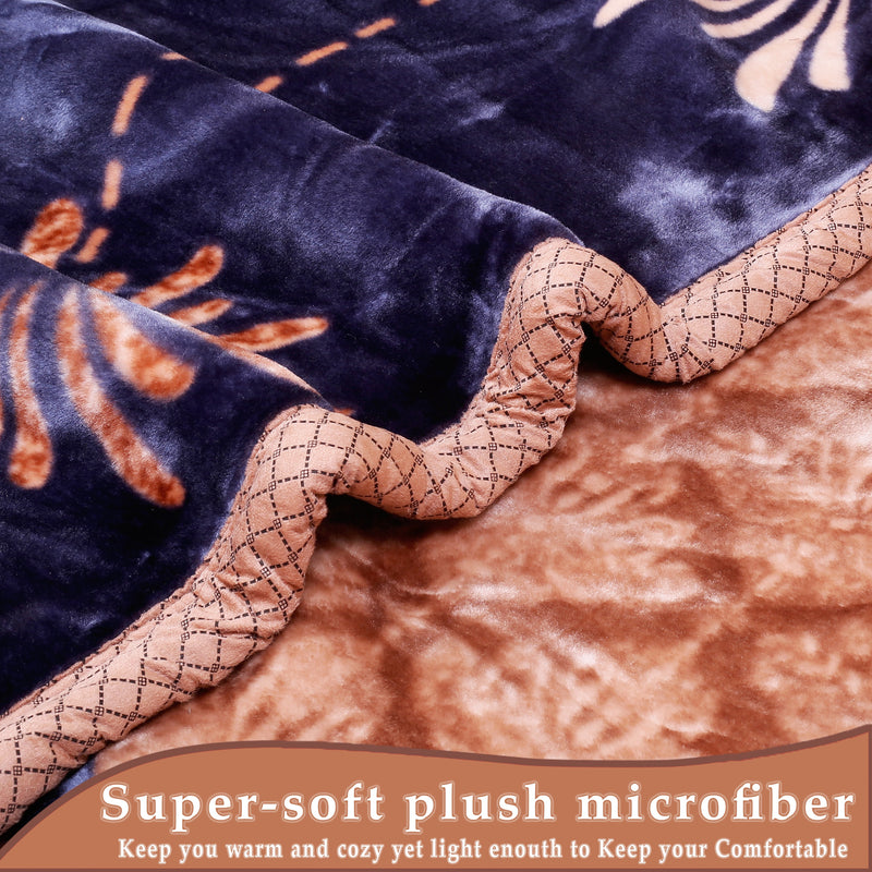 Luxury Modern Printed King Blanket 5.6 kg Double Layer (Multi-Color)