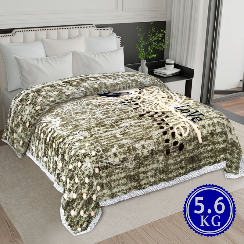 Luxury Modern Printed King Blanket 5.6 kg Double Layer (Multi-Color)