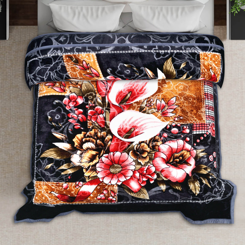 Luxury Modern Printed King Blanket 5.6 kg Double Layer (Multi-Color)
