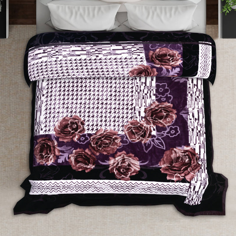 Luxury Modern Printed King Blanket 5.6 kg Double Layer (Multi-Color)