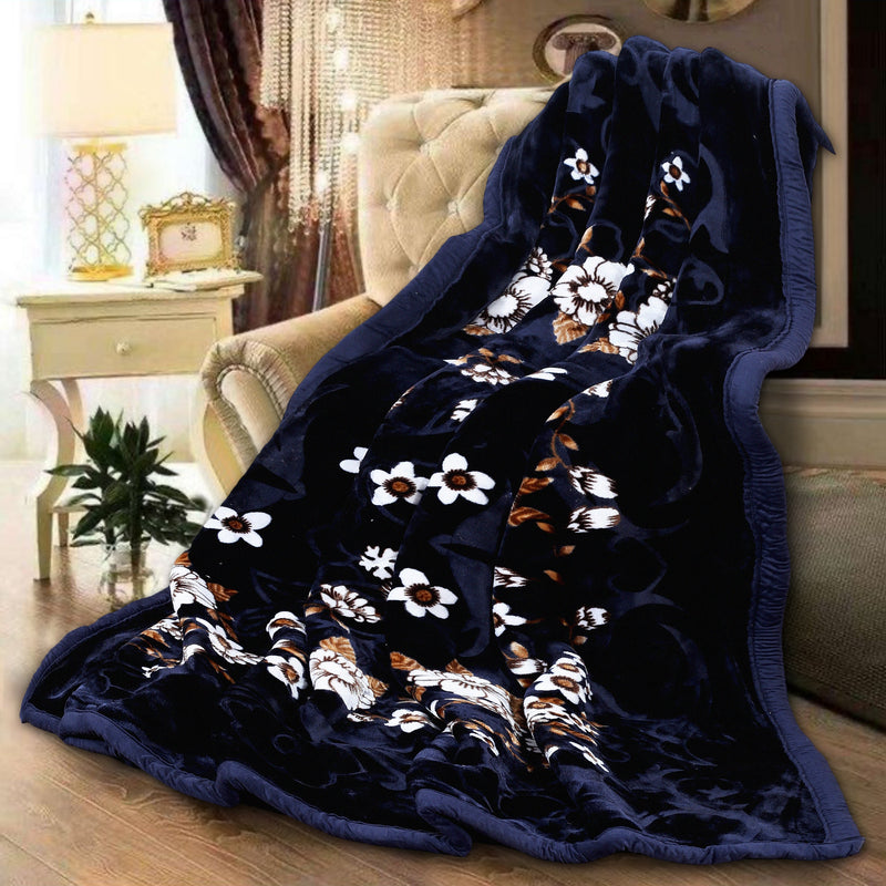 Luxury Modern Printed King Blanket 5.6 kg Double Layer (Multi-Color)