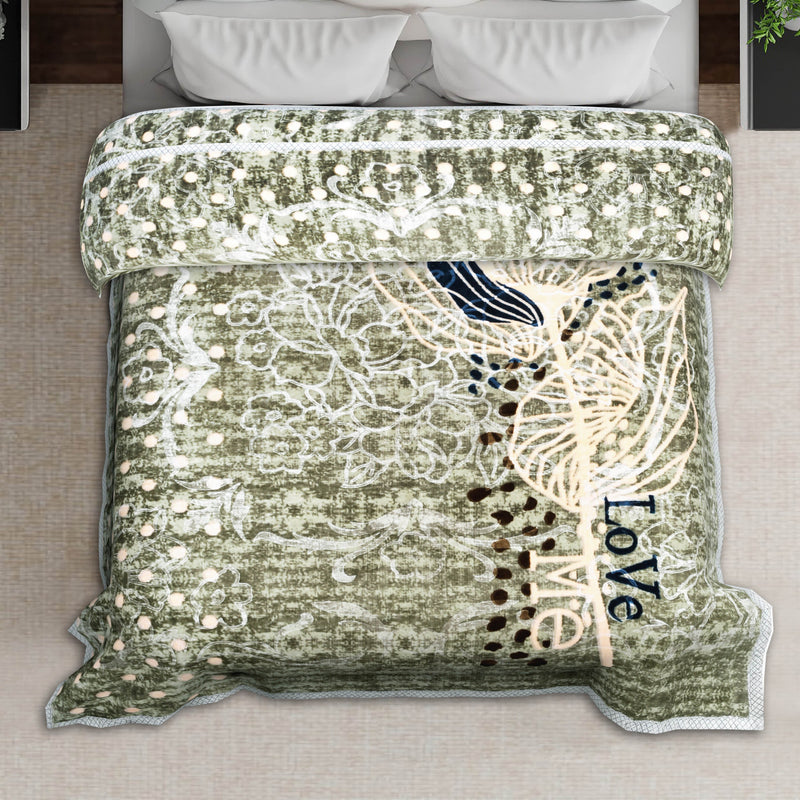 Luxury Modern Printed King Blanket 5.6 kg Double Layer (Multi-Color)