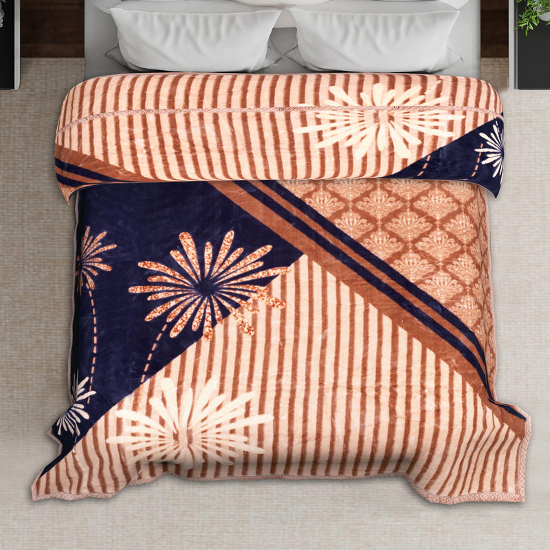 Luxury Modern Printed King Blanket 5.6 kg Double Layer (Multi-Color)