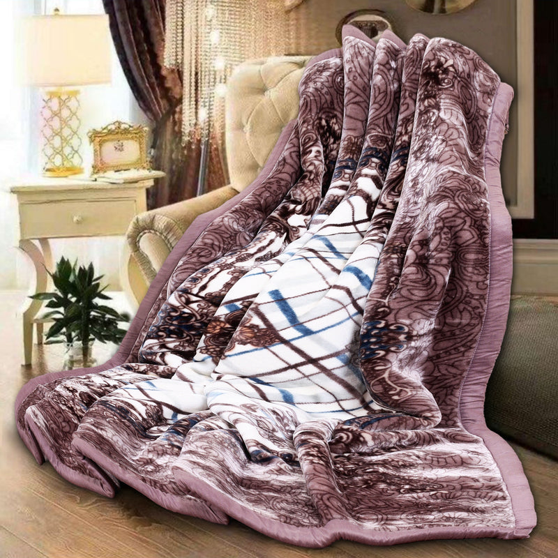 Luxury Modern Printed King Blanket 5.6 kg Double Layer (Multi-Color)