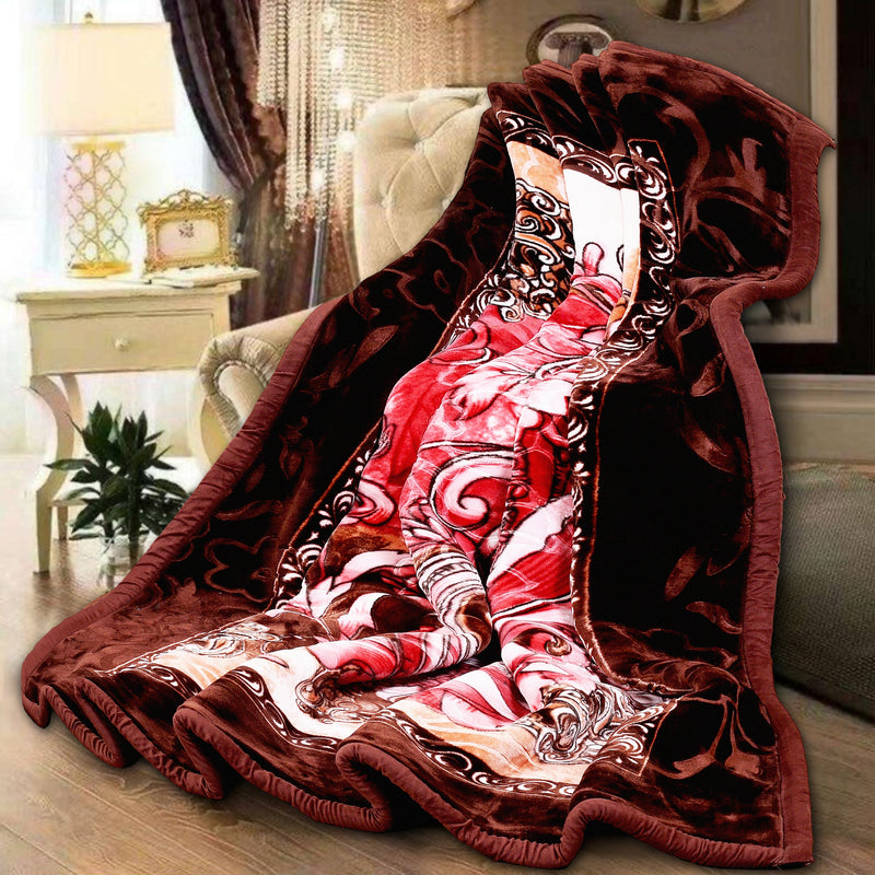Luxury Modern Printed King Blanket 5.6 kg Double Layer (Multi-Color)
