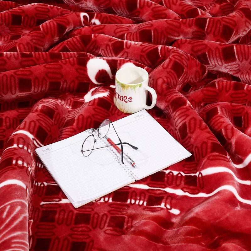 Luxury Modern Printed King Blanket 6.3 kg Double Layer (Multi-Color)