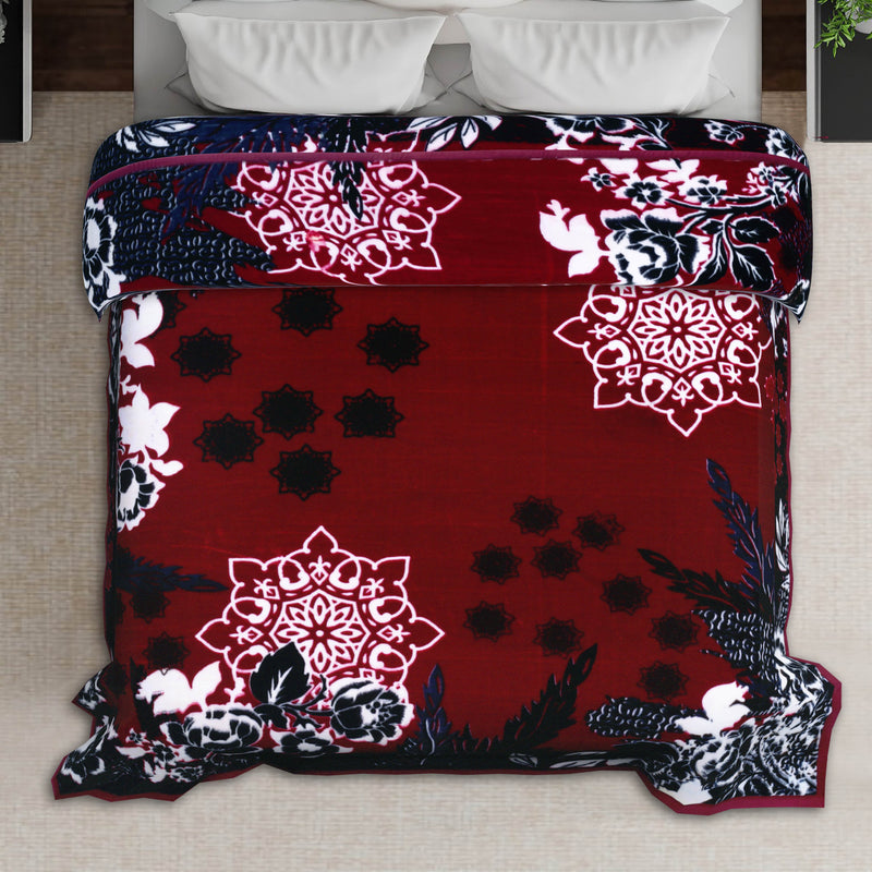 Luxury Modern Printed King Blanket 6.3 kg Double Layer (Multi-Color)