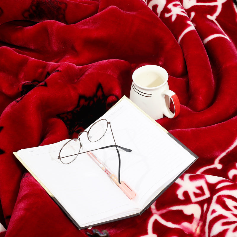 Luxury Modern Printed King Blanket 6.3 kg Double Layer (Multi-Color)