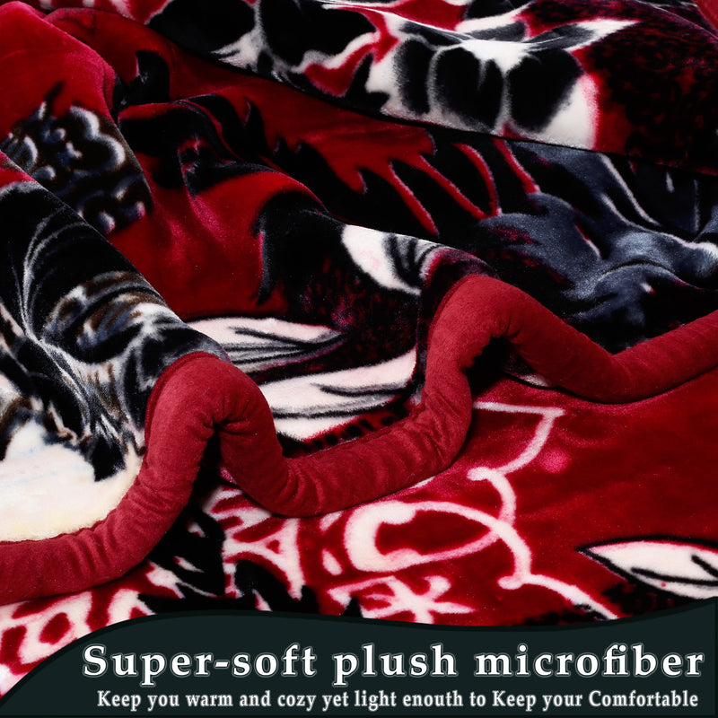Luxury Modern Printed King Blanket 6.3 kg Double Layer (Multi-Color)